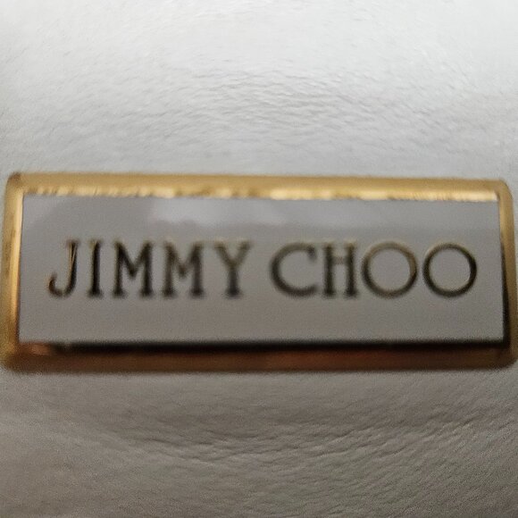 Jimmy Choo White Clutch with Gold Accents - Picture 8 of 16